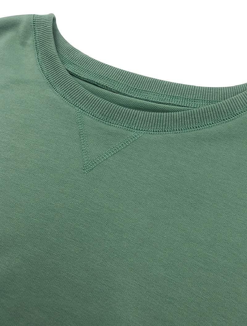 Bingerlily Womens Casual Long Sleeve Sweatshirt Crew Neck Cute Pullover Relaxed Fit Tops (Green,X-Large) - Image 5